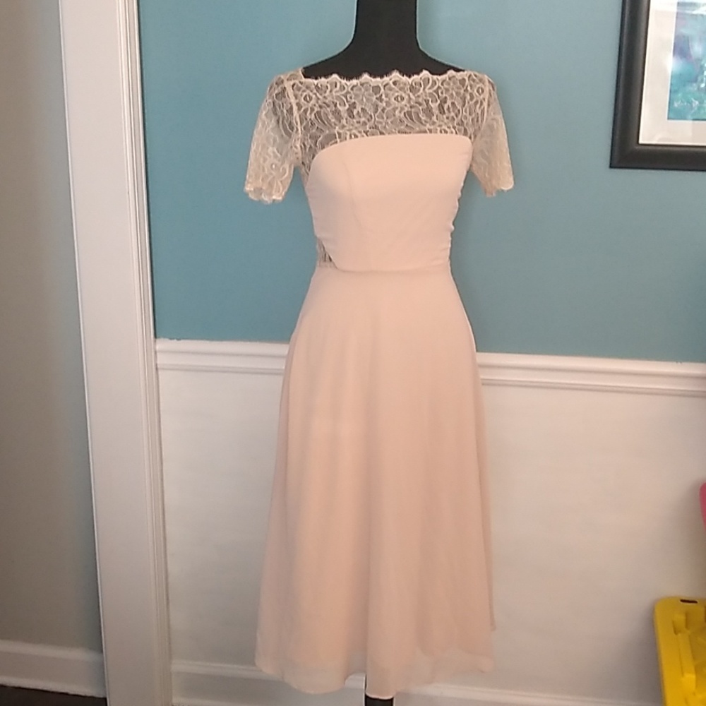 ASOS, NWT blush pink/tan and lace dress